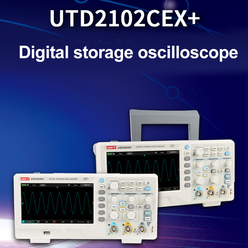 UNI-T UTD2102CEX + cyfrowy osc – Digital Storage Oscilloscope 100Mhz recenzja i cena