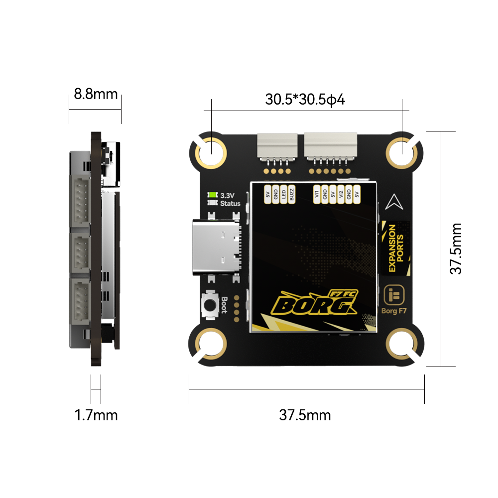 Zestaw FPV IFlight Borg F7 + B – Fpv Flight Controller F7 Stack 60A recenzja i cena