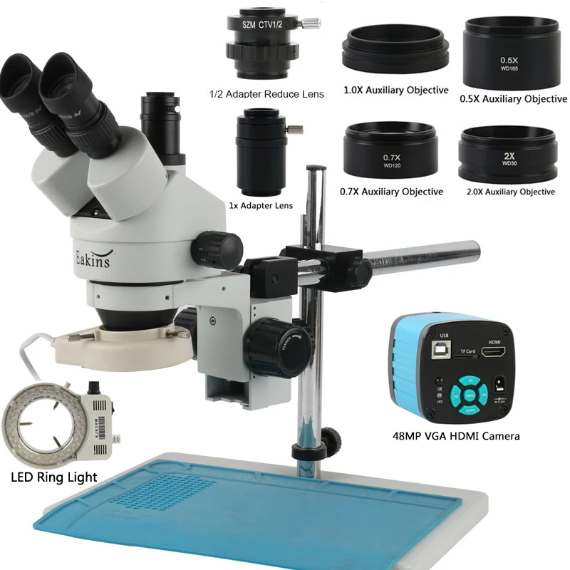 Zestaw mikroskopu stereoskopow – Stereo Trinocular Microscope Pcb recenzja i cena