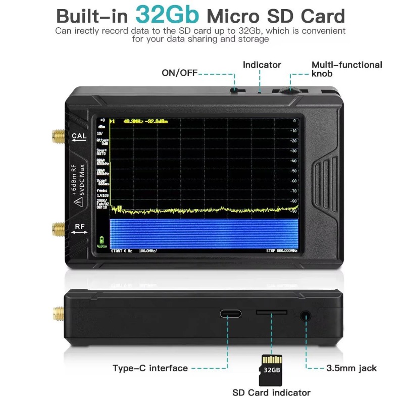 Nowy przenośny analizator widm – Signal Generator Spectrum Analyzer recenzja i cena