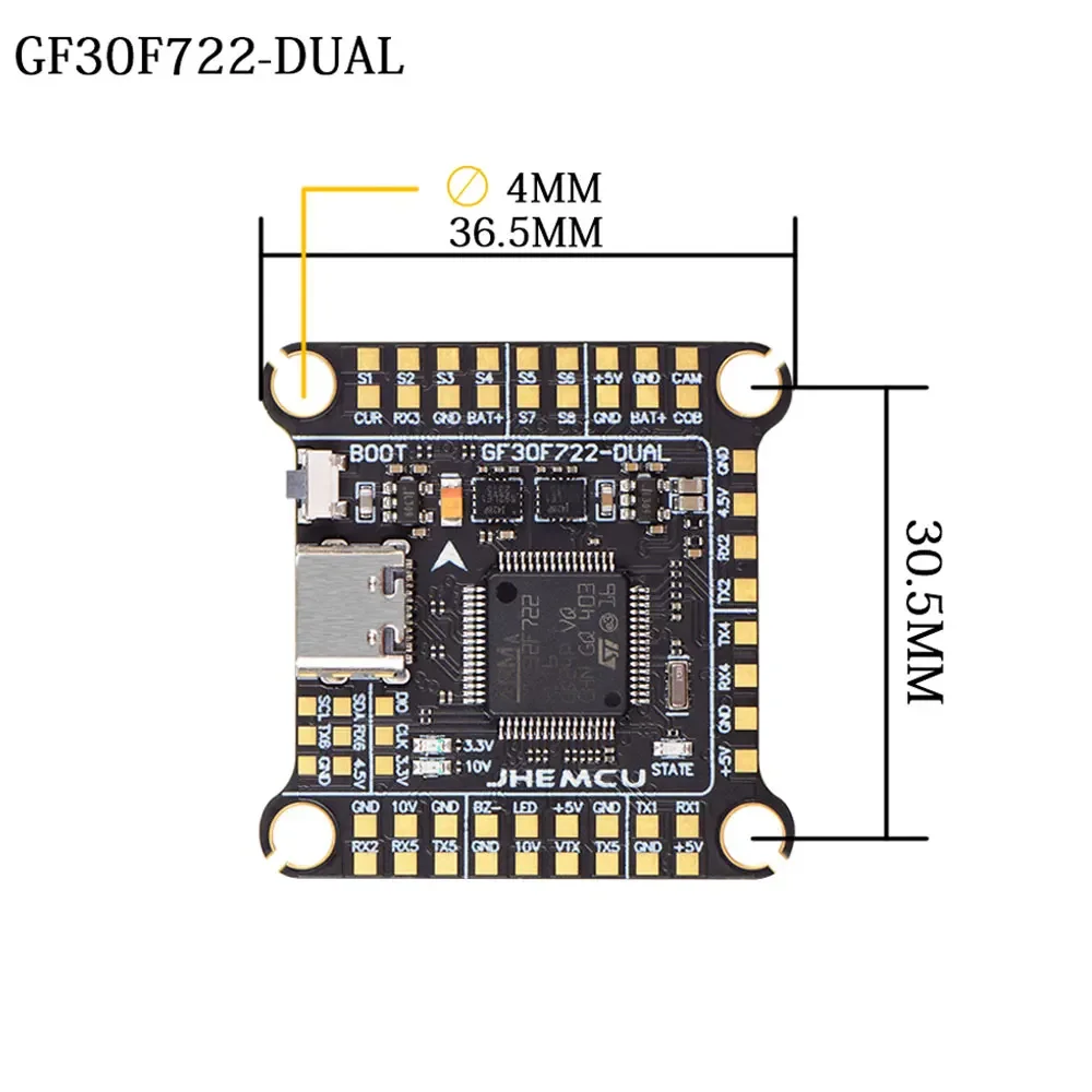 UniFlyJHEMCU F7 Stack F722 Pod – Fpv Flight Controller F7 Stack 60A recenzja i cena